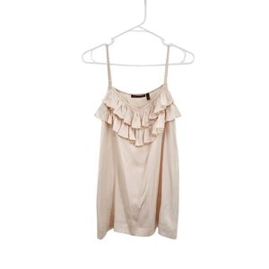 525 America Women's Silk Lycra Ruffle Cami Top - S